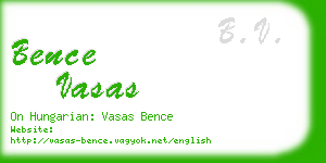 bence vasas business card